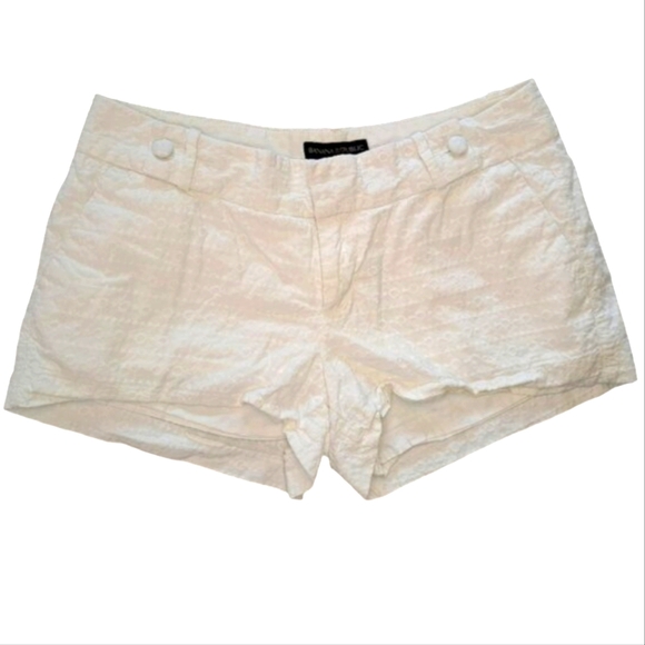 Banana Republic Factory Pants - Banana Republic White Eyelet Shorts Lined Size 8